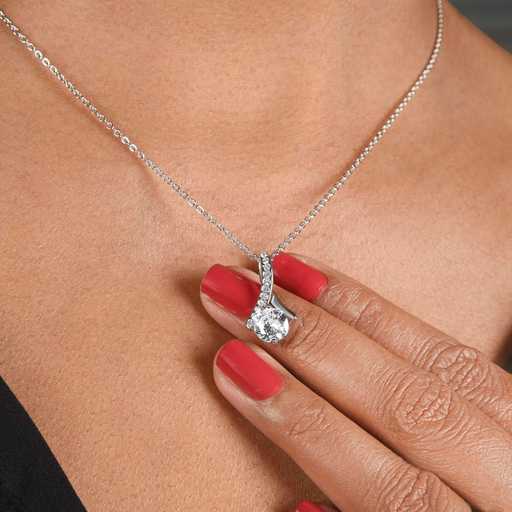 Alluring Beauty White Gold Necklace - Rosela