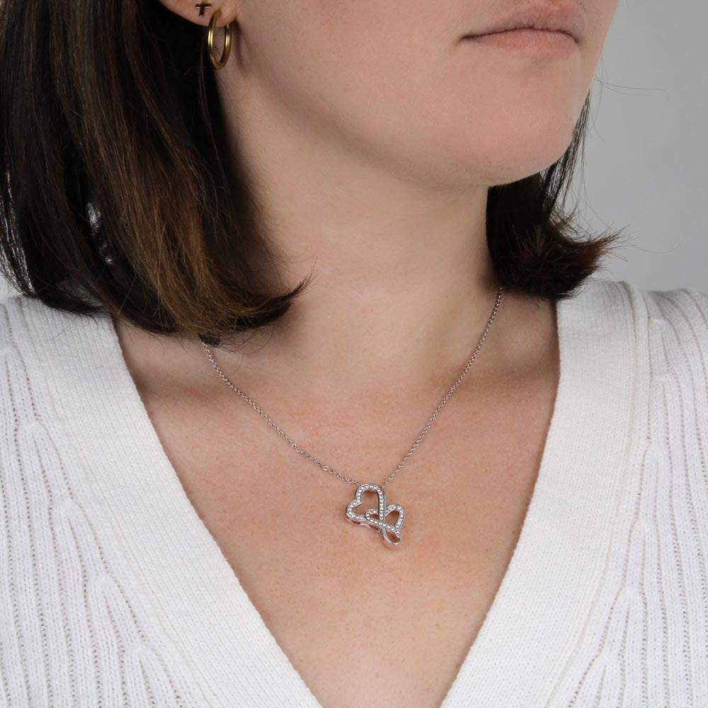 Heart to Heart White Gold Necklace