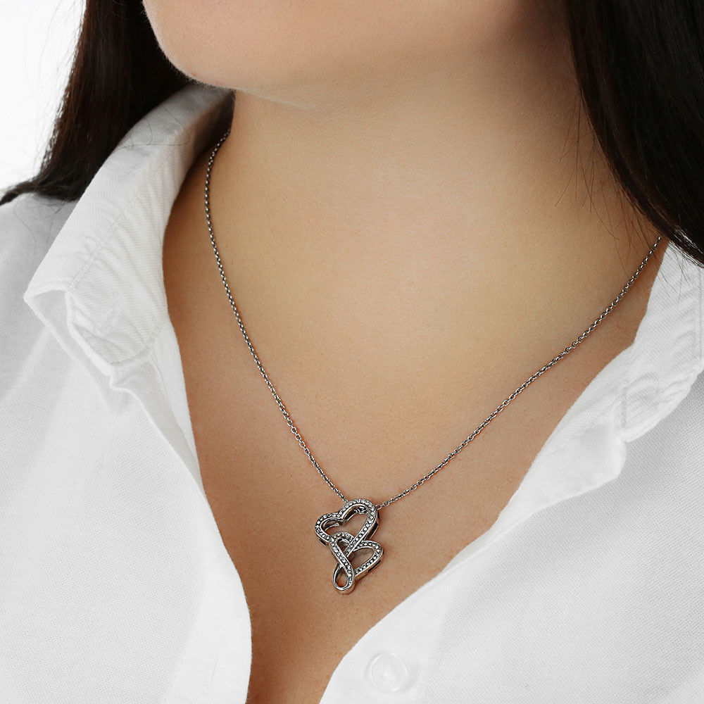 Heart to Heart White Gold Necklace