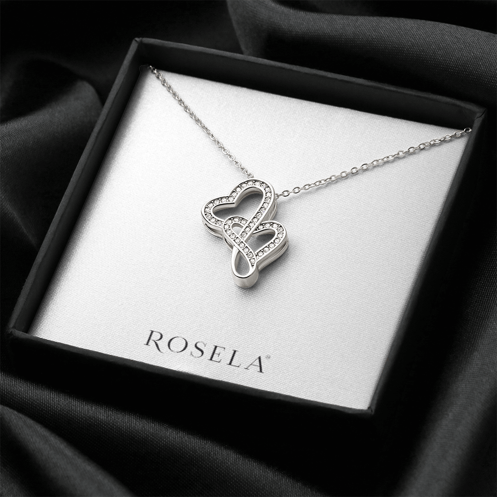 Heart to Heart White Gold Necklace