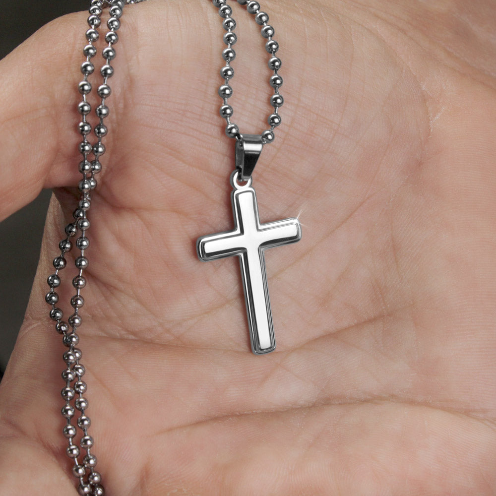 White Gold Cross Necklace
