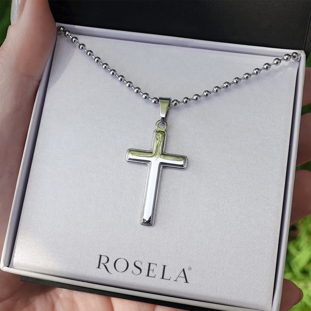 White Gold Cross Necklace