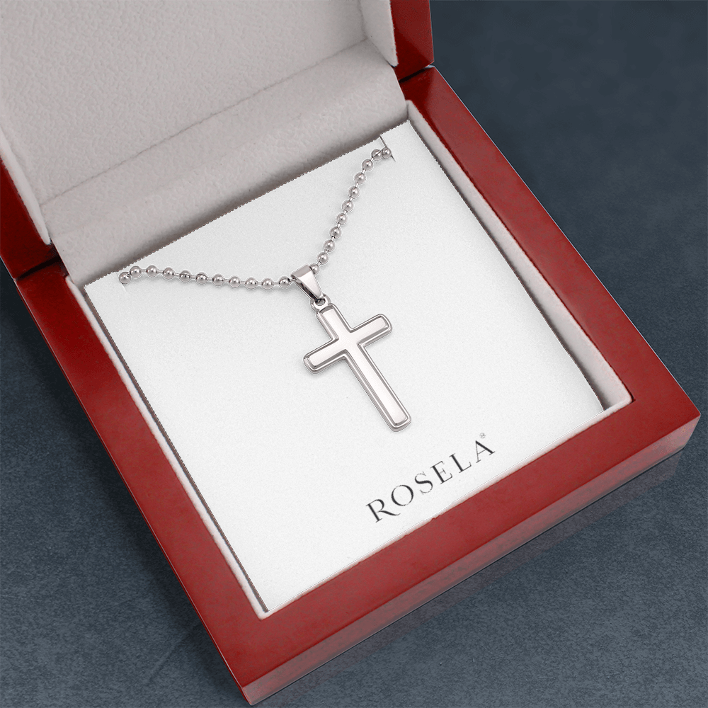 White Gold Cross Necklace