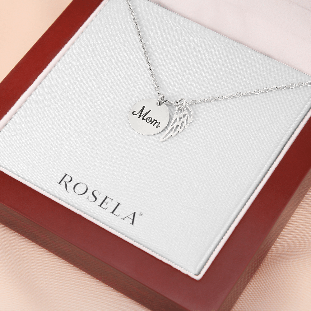 White Gold Mom Necklace