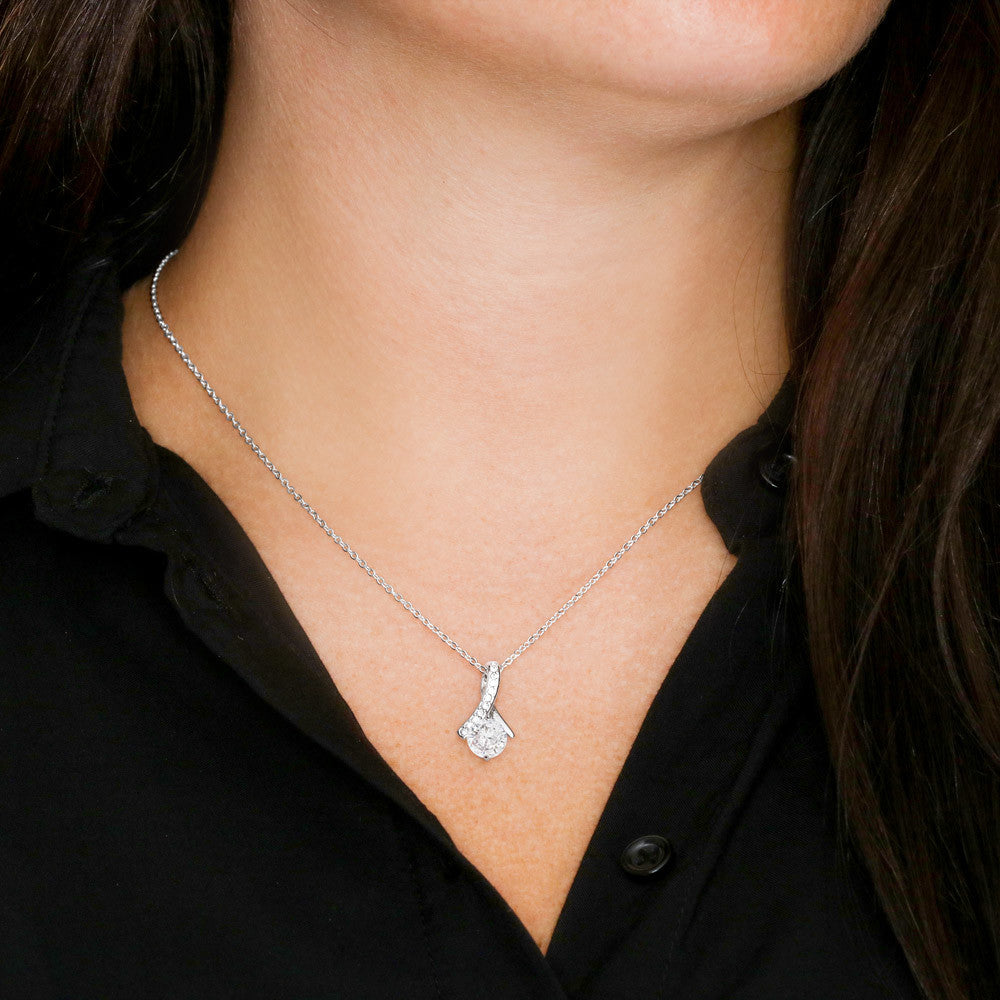 Alluring Beauty White Gold Necklace