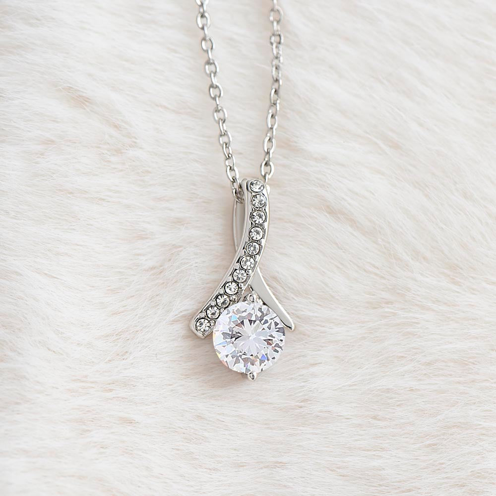 Alluring Beauty White Gold Necklace