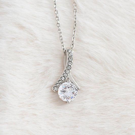 Alluring Beauty White Gold Necklace
