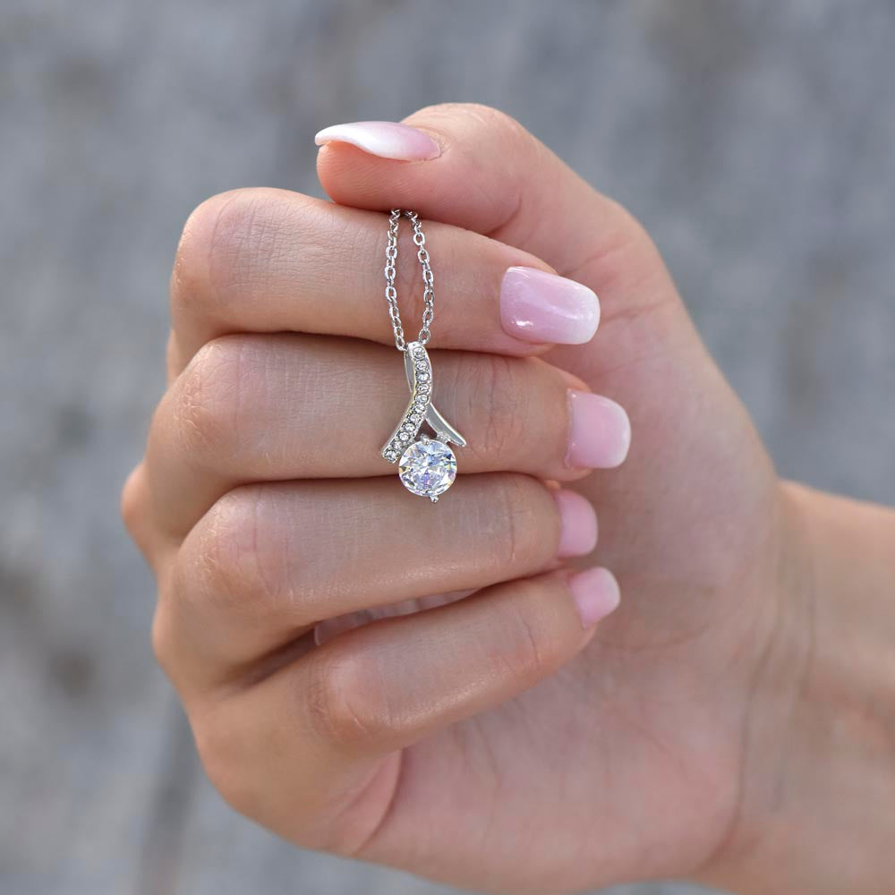 Alluring Beauty White Gold Necklace