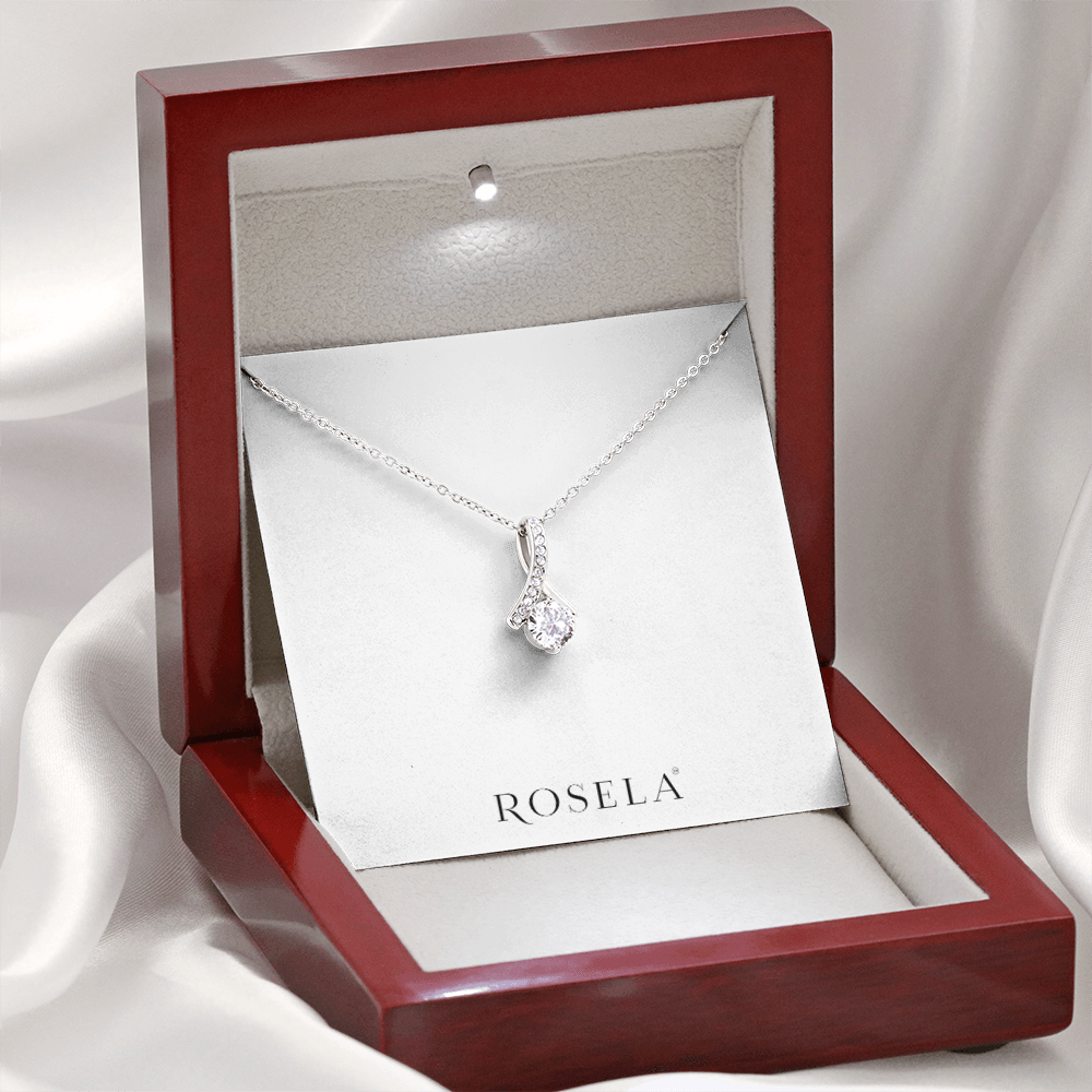 Alluring Beauty White Gold Necklace