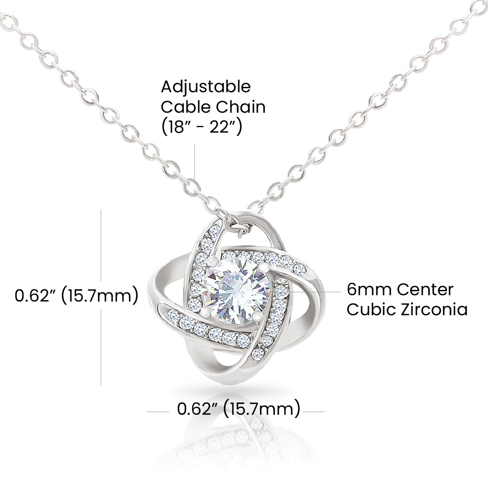 LoveKnot White Gold Necklace