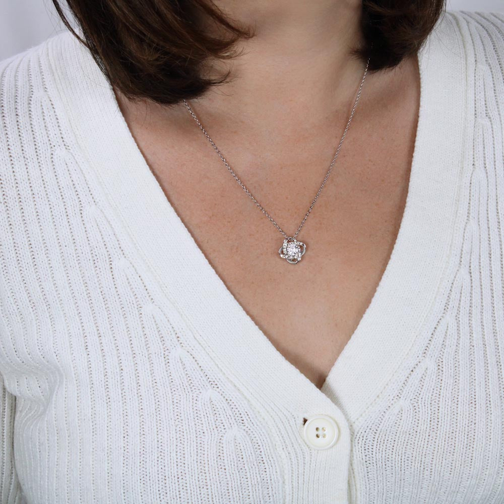 LoveKnot White Gold Necklace