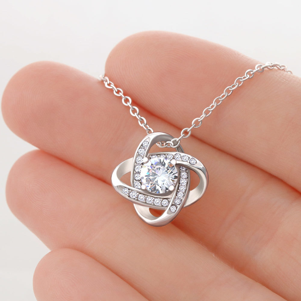 LoveKnot White Gold Necklace