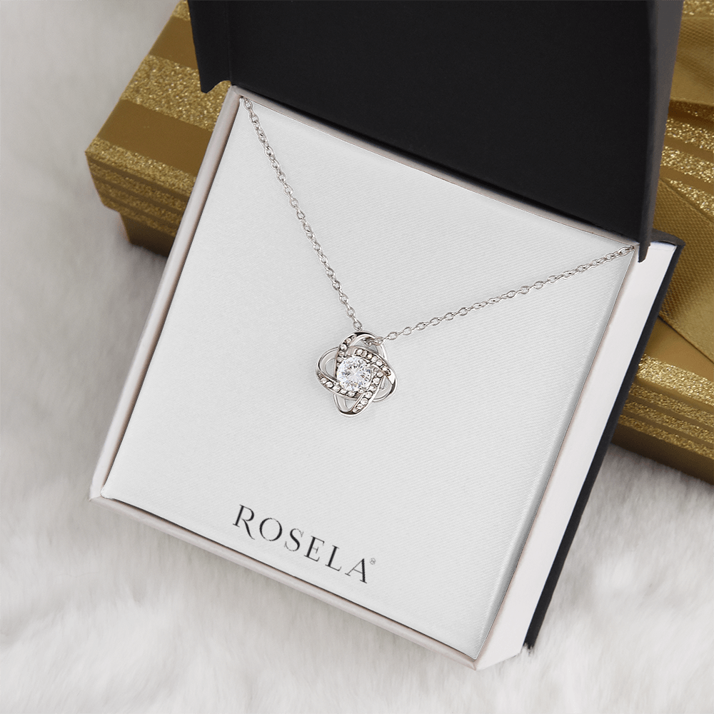 LoveKnot White Gold Necklace