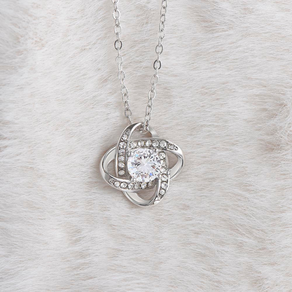 LoveKnot White Gold Necklace