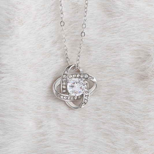 LoveKnot White Gold Necklace