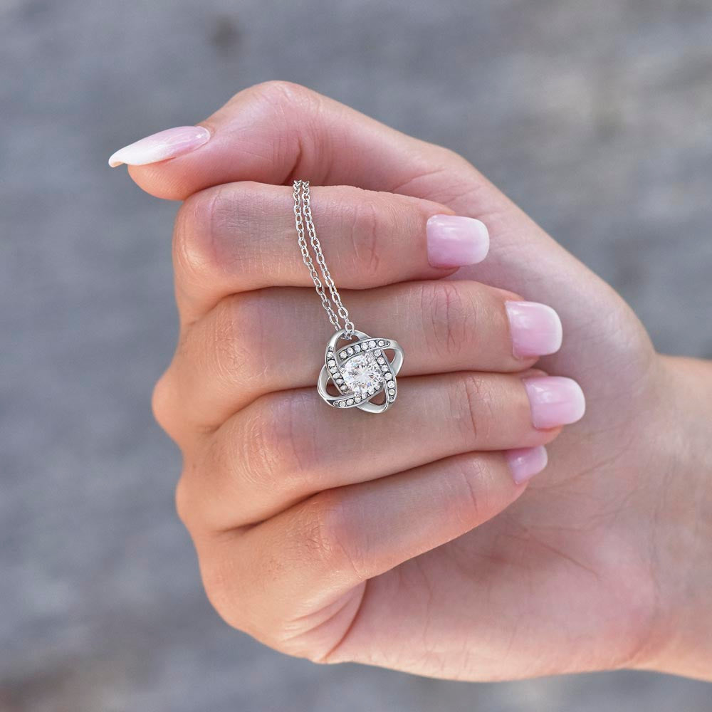 LoveKnot White Gold Necklace