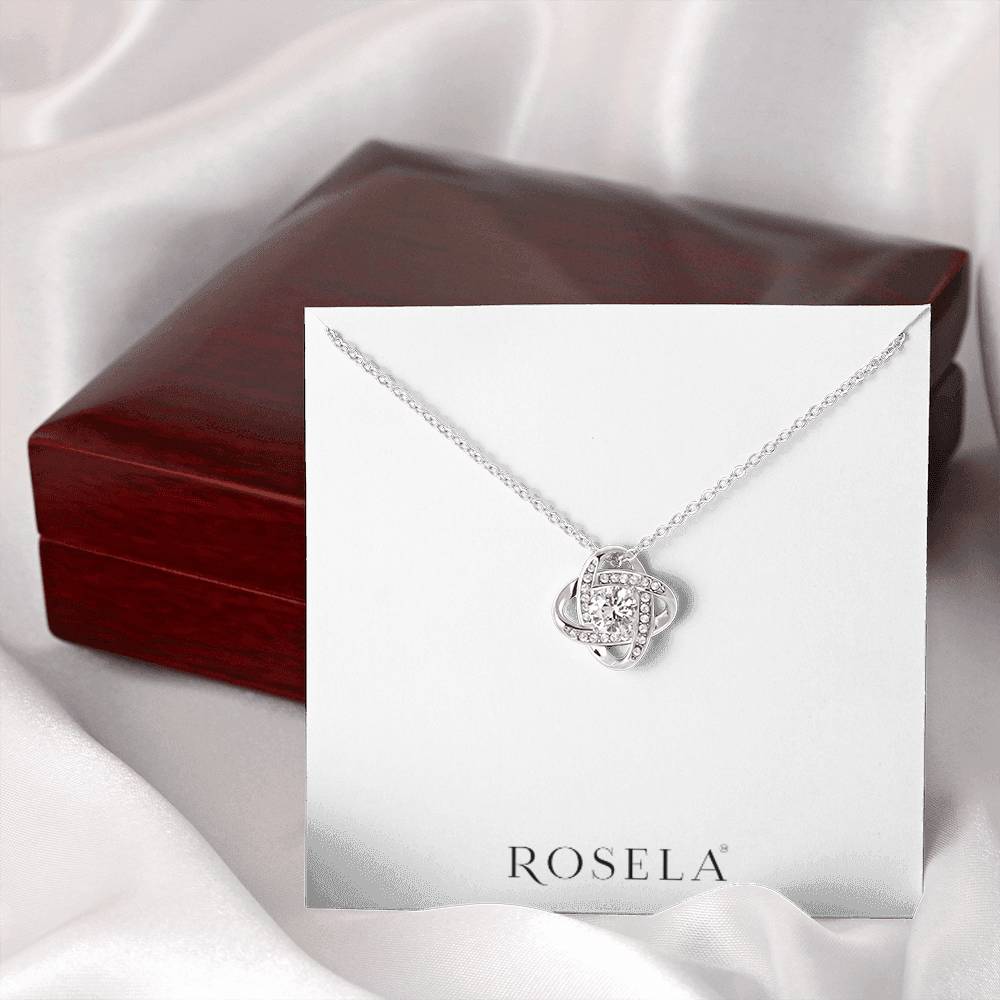 LoveKnot White Gold Necklace