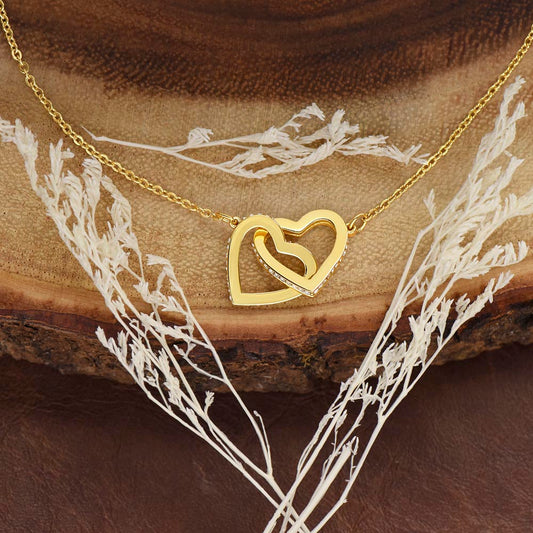 Interlocking Hearts Gold Necklace