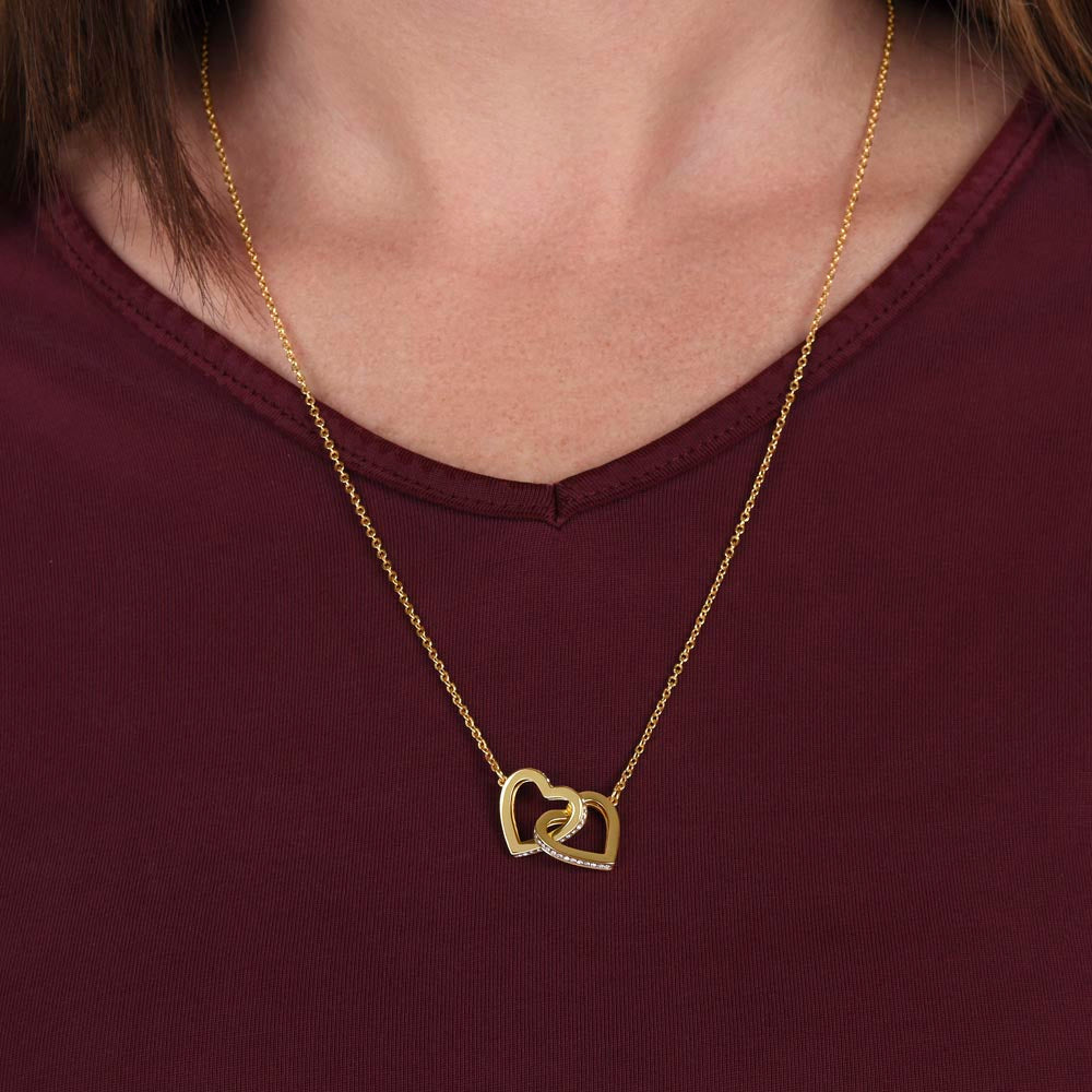 Interlocking Hearts Gold Necklace