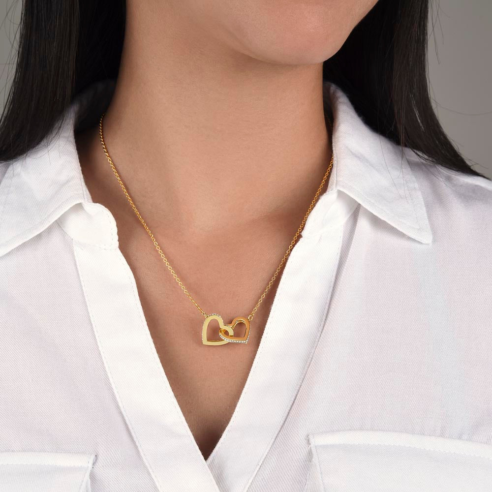 Interlocking Hearts Gold Necklace