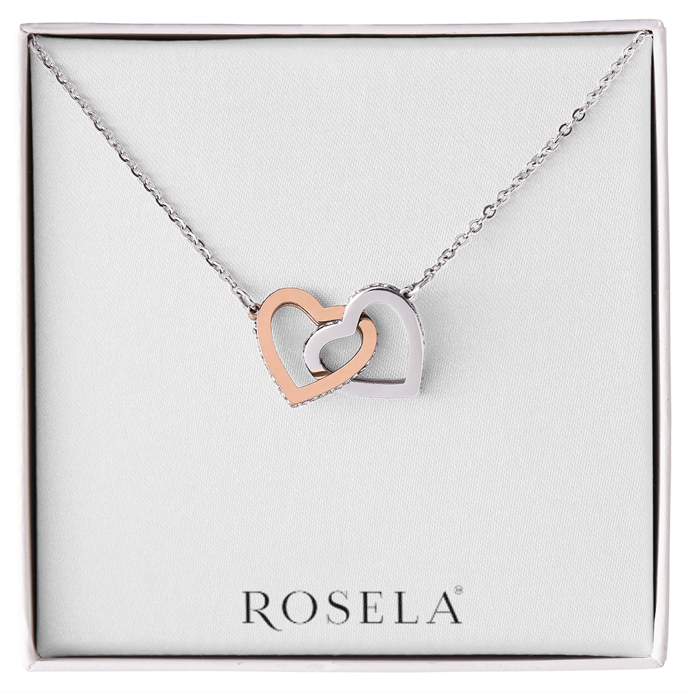 Interlocking Hearts White Gold Necklace