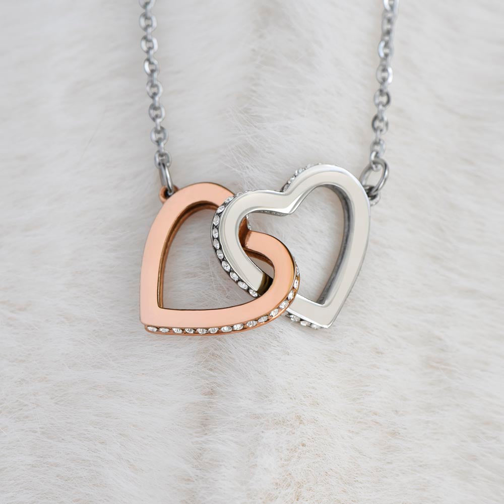 Interlocking Hearts White Gold Necklace