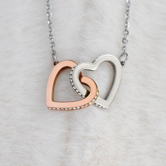 Interlocking Hearts White Gold Necklace