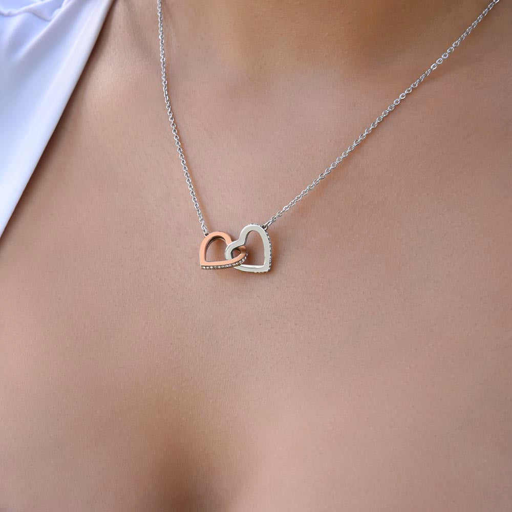 Interlocking Hearts White Gold Necklace