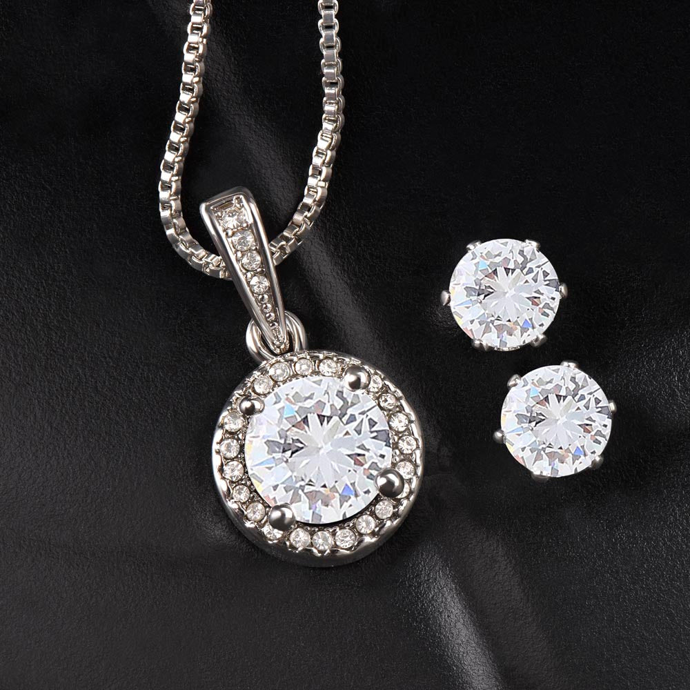 Eternal Hope White Gold Earring & Necklace Set