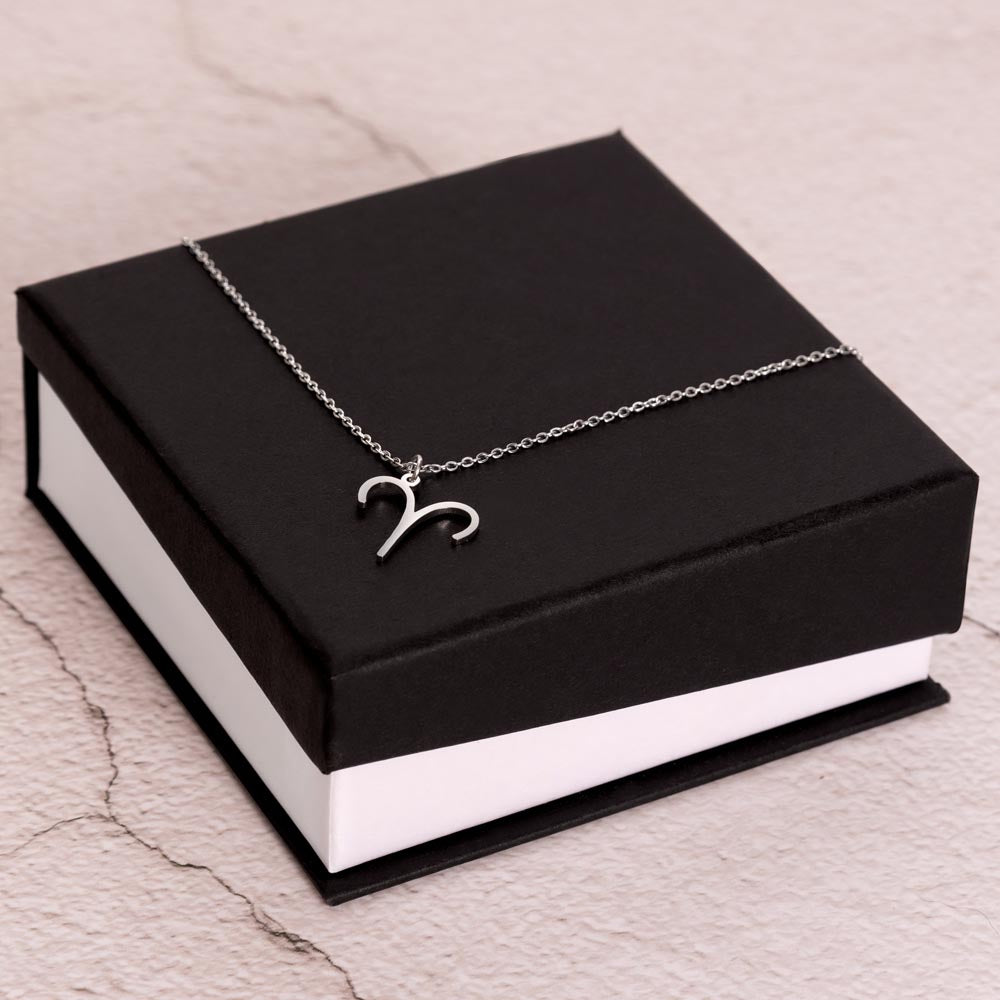 Aries White Gold Necklace
