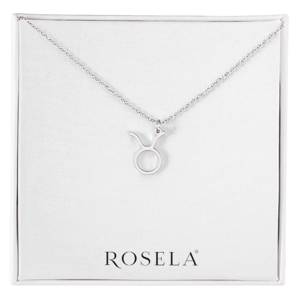 Taurus White Gold Necklace