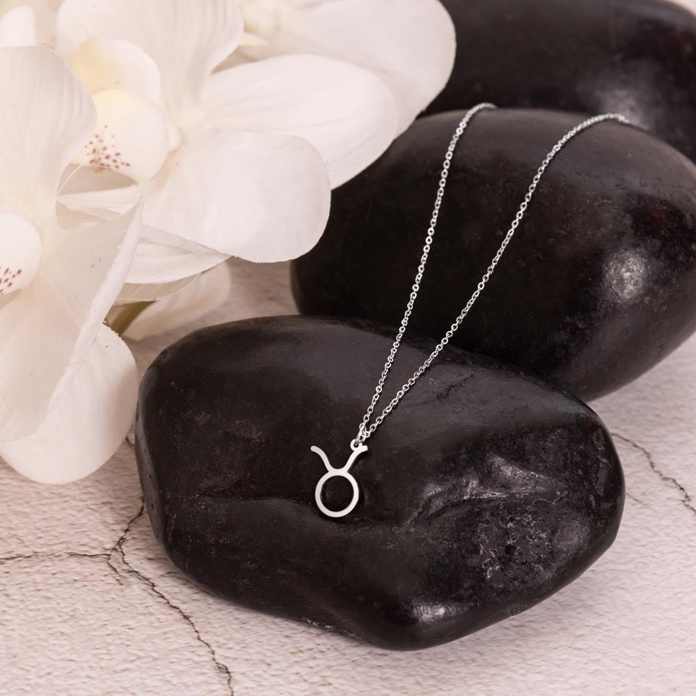 Taurus White Gold Necklace