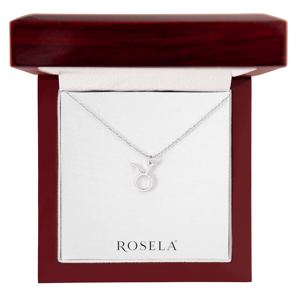 Taurus White Gold Necklace