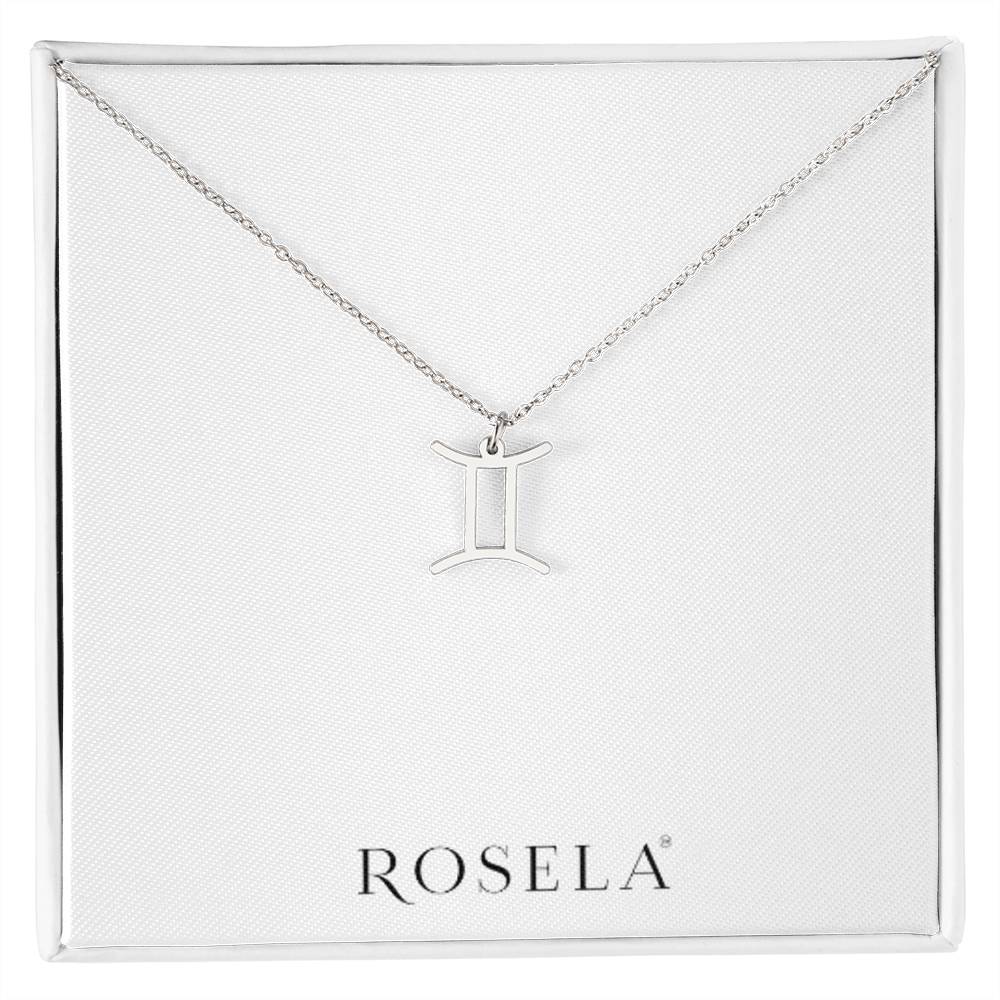 Gemini White Gold Necklace