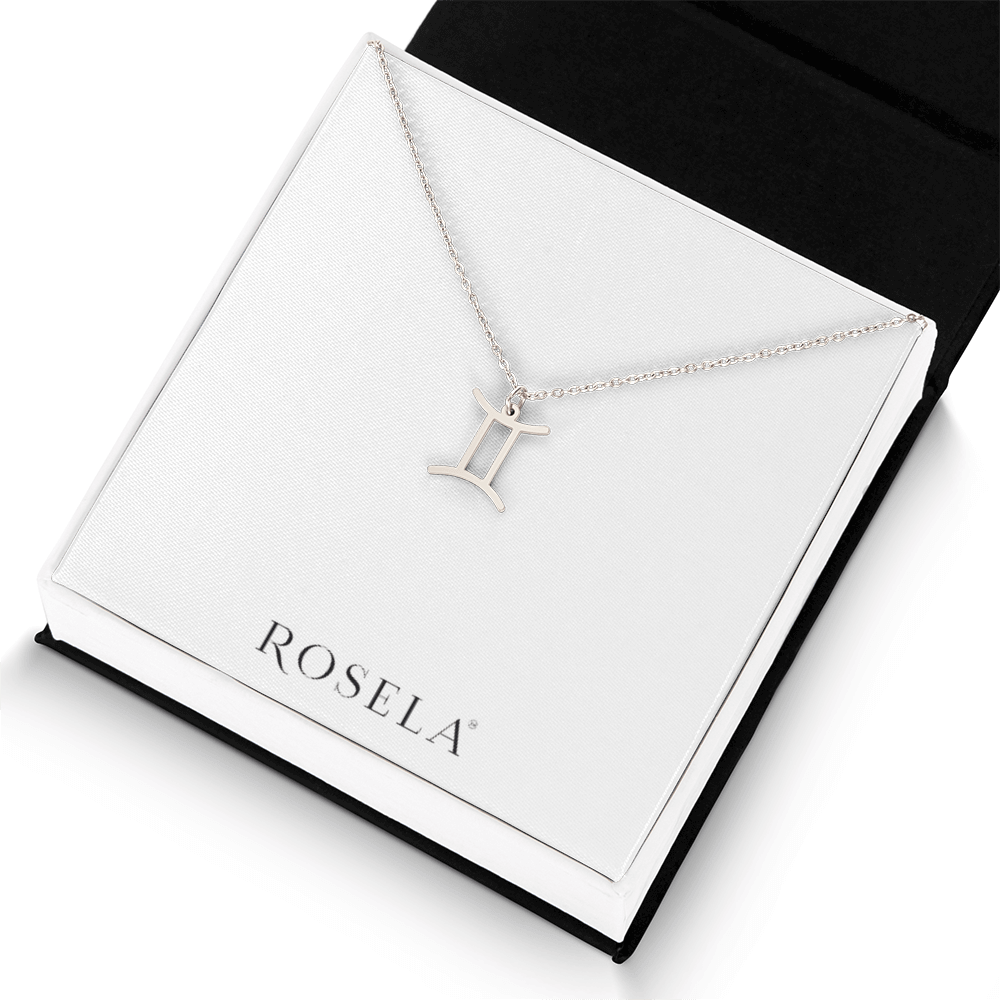 Gemini White Gold Necklace