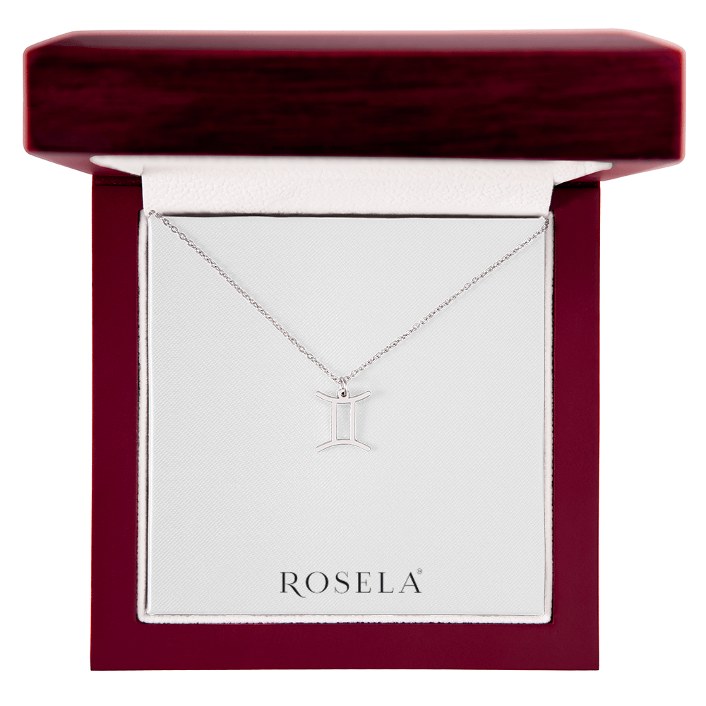 Gemini White Gold Necklace