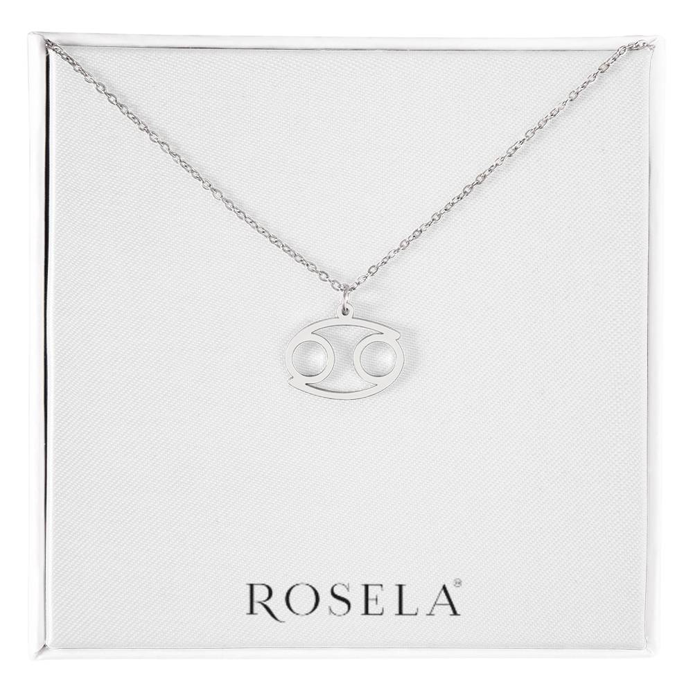 Cancer White Gold Necklace