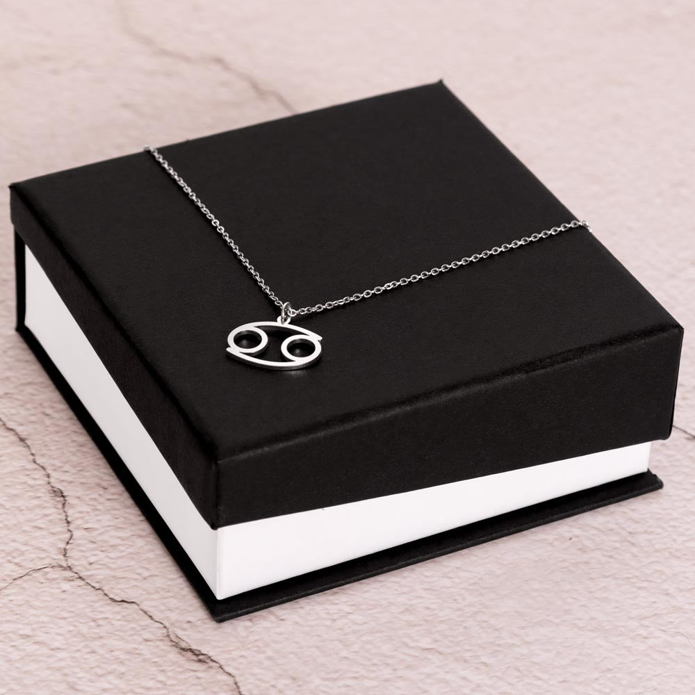 Cancer White Gold Necklace