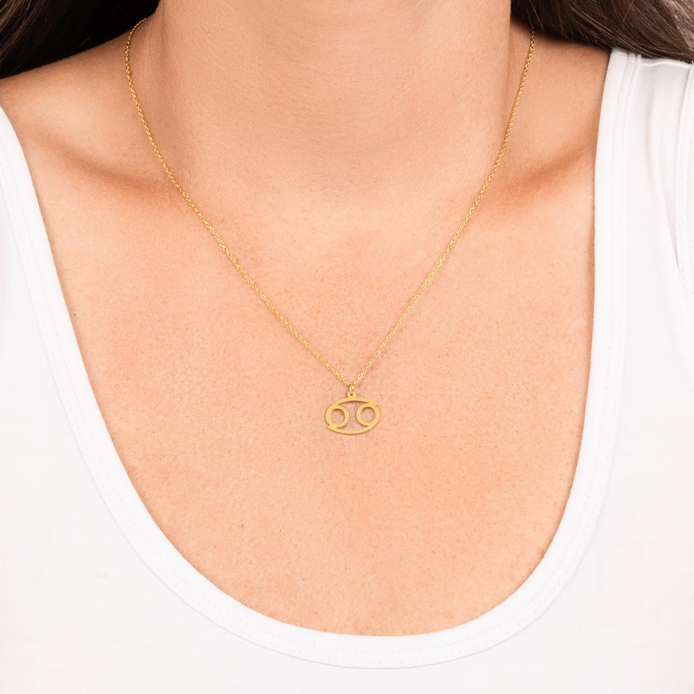 Cancer Gold Necklace