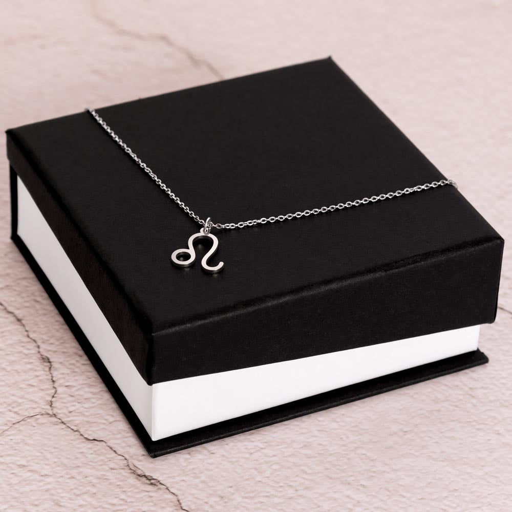 Leo White Gold Necklace