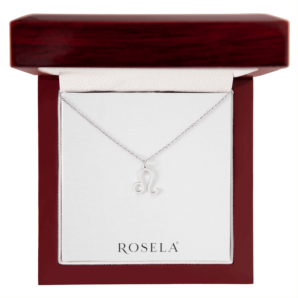 Leo White Gold Necklace