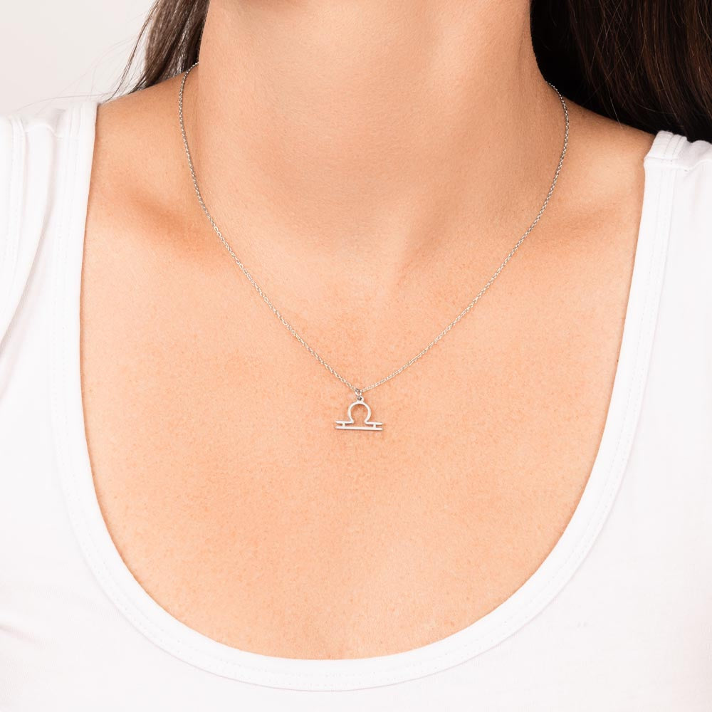 Libra White Gold Necklace