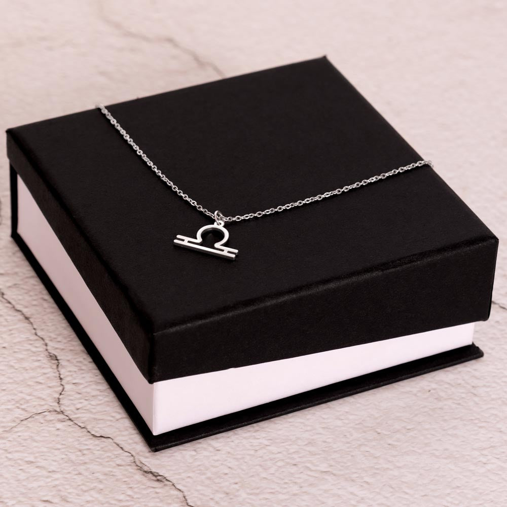 Libra White Gold Necklace