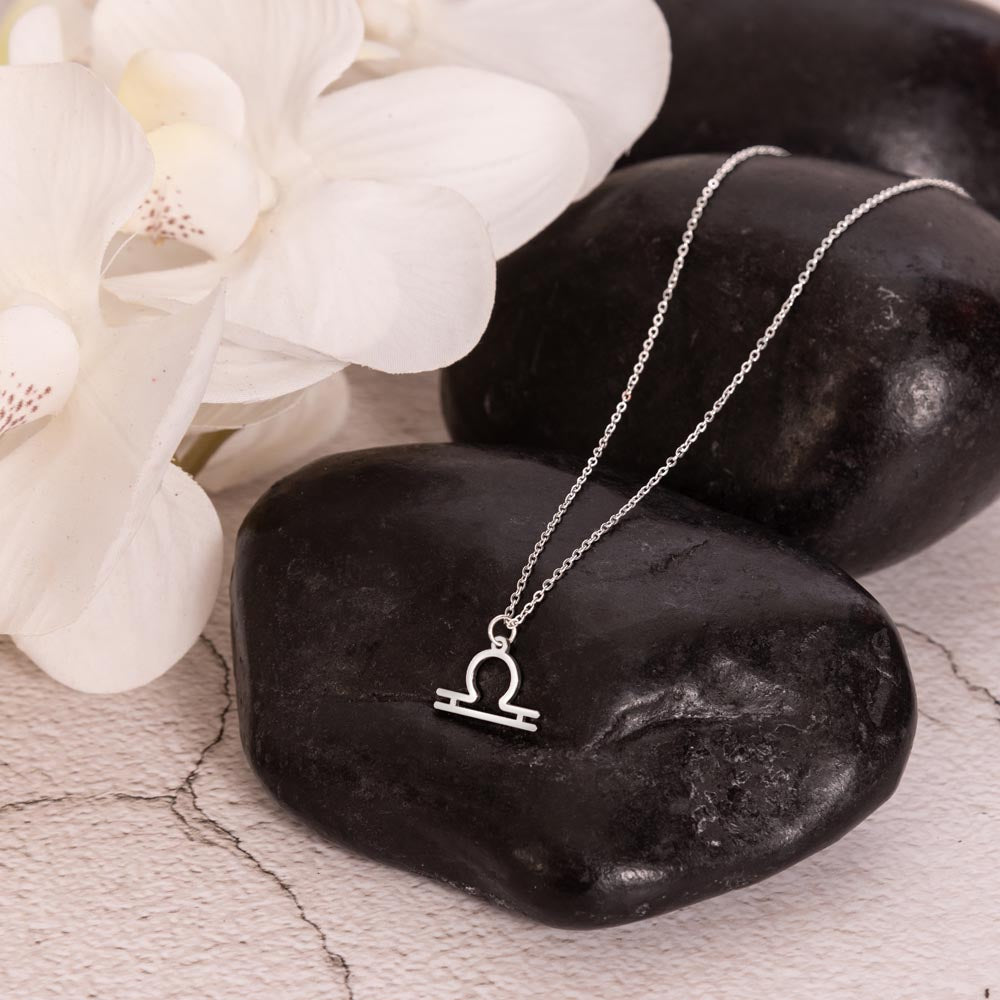Libra White Gold Necklace