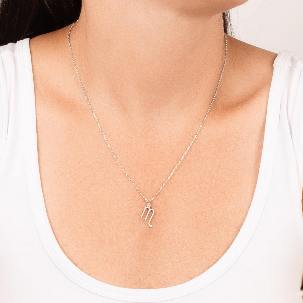 Scorpio White Gold Necklace