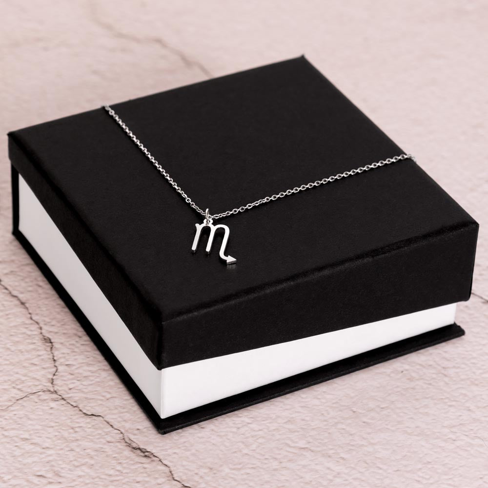 Scorpio White Gold Necklace