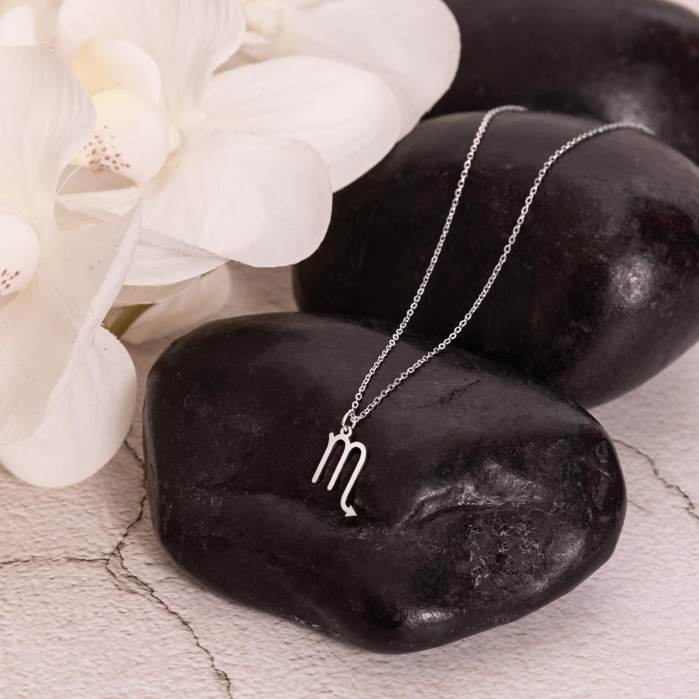 Scorpio White Gold Necklace