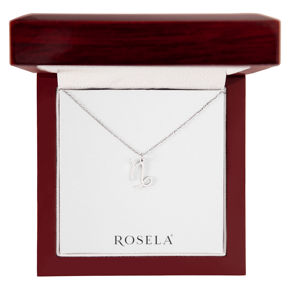 Capricorn White Gold Necklace