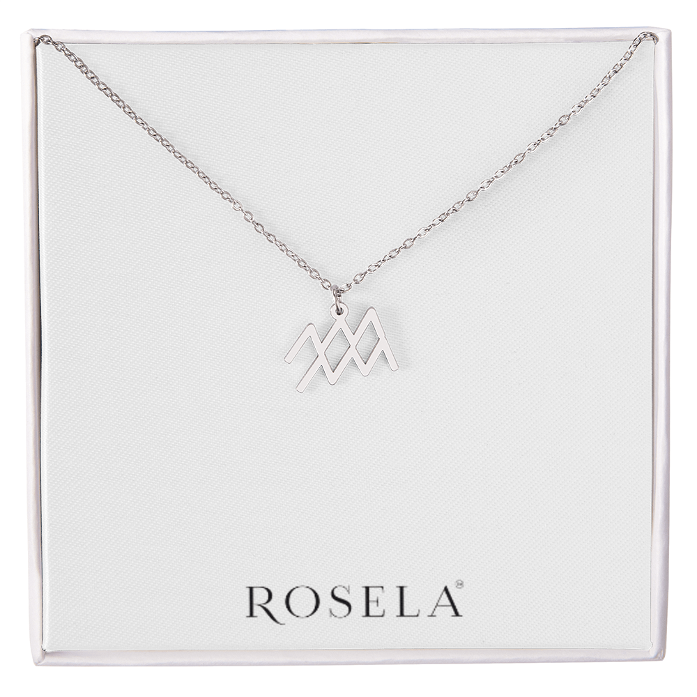 Aquarius White Gold Necklace
