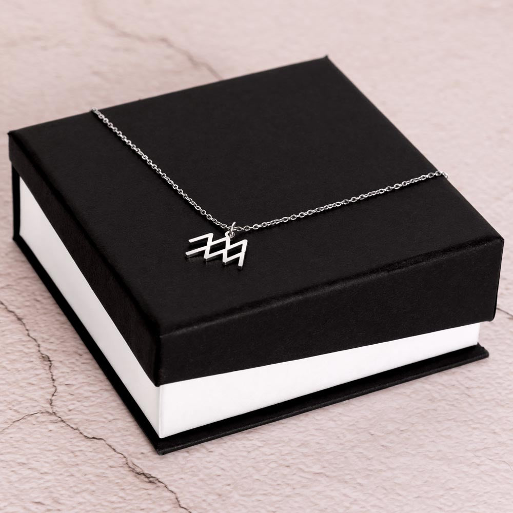 Aquarius White Gold Necklace